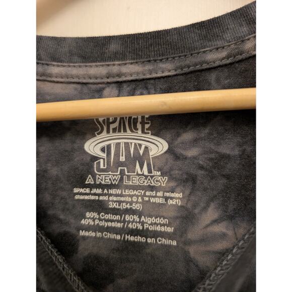 Space Jam: A New Legacy Tie Dye Looney Tunes Basketball Lebron James Print Tee - Picture 2 of 3